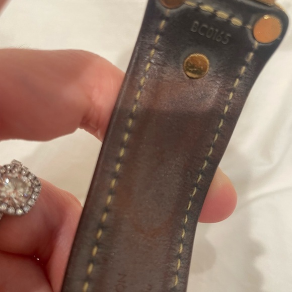 Louis Vuitton Save It Brown Monogram Canvas Cuff Bracelet 100% Authentic - Picture 11 of 11